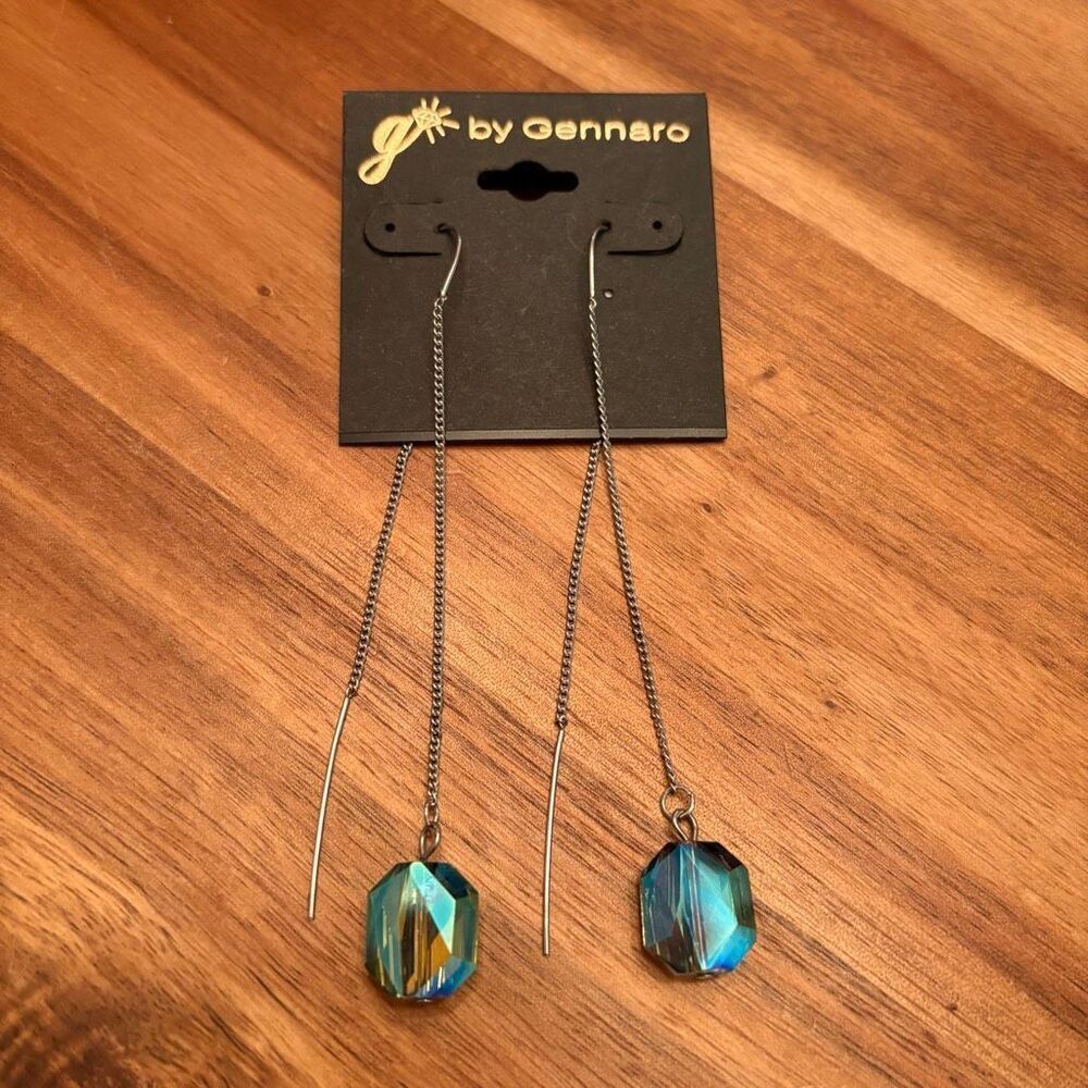 g by Gennaro | Iridescent Threader Earrings | 4” Length